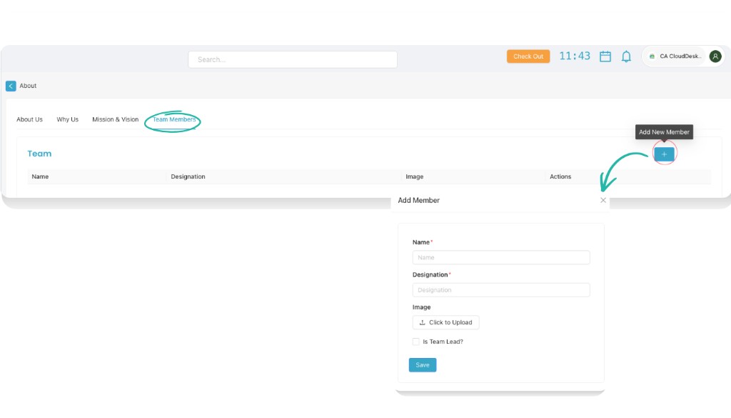 Gallery tile selected in website module