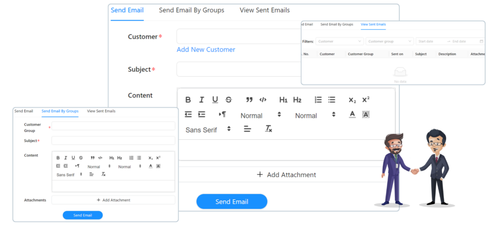 Emails in client Communication using CA Cloud Desk